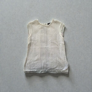 Women's EDIT BY JEANNE BEKER White Crochet Tank Top Size 8